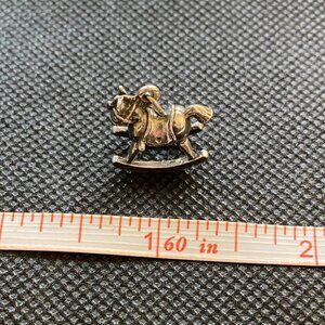 Sterling Silver Rocking Horse charm for charm bracelet